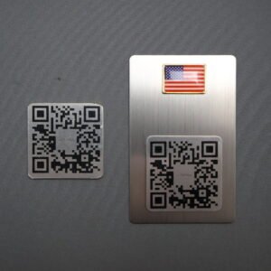 Silver Aluminum USA Flag