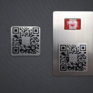 Silver Aluminum Canada Flag